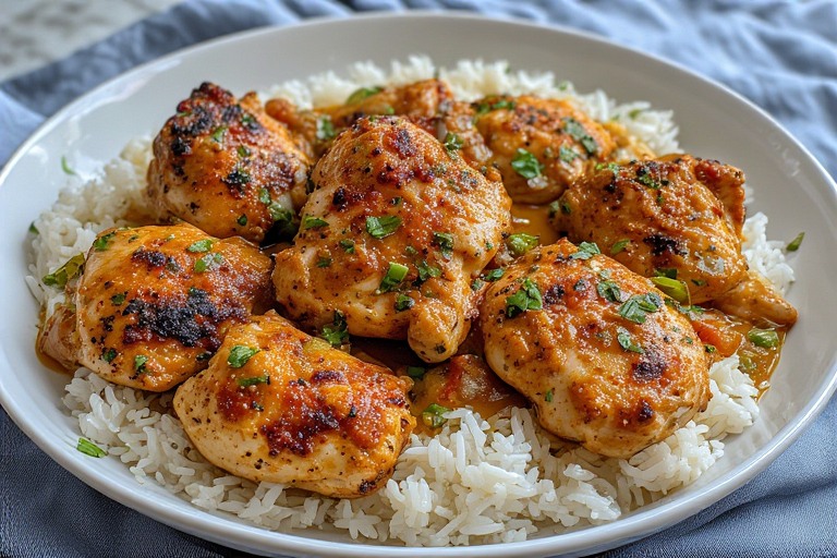 Coconut Tamarind Braised Chicken with Fragrant Rice