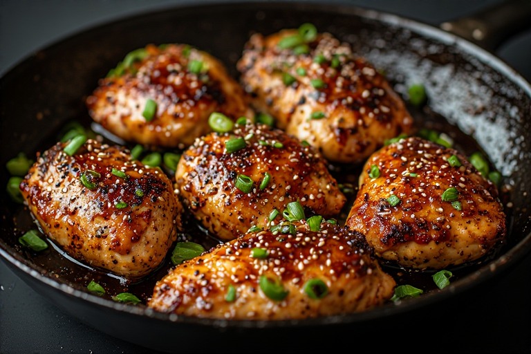Honey Garlic Glazed Chicken Thighs