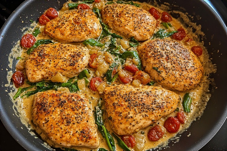 Tuscan Creamy Sun Dried Tomato Chicken